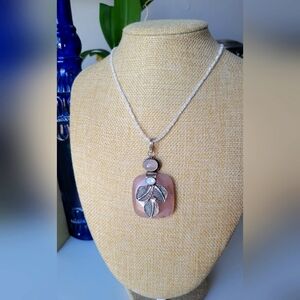 Natural Rose Quartz & Moonstone Necklace